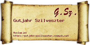 Gutjahr Szilveszter névjegykártya